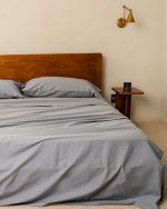 Signature Percale Solid Flat Top Sheet Grey - Image 3