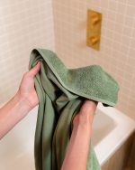 Terra Fringeless XL Bath Bundle – Hedge Green - Image 6
