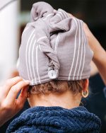 Classic Hair Towel – Navy - Image 9