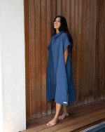 Terra Hooded Poncho Navy - Image 7