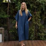 Terra Hooded Poncho Navy