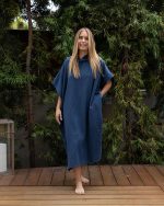 Border Classic Stripe Poncho Natural - Image 37