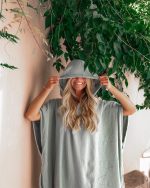 Border Classic Stripe Poncho Natural - Image 38